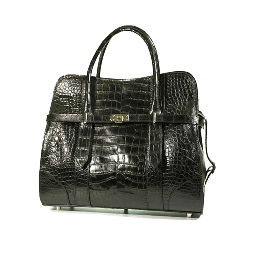 SOLD one of a kind American crocodile hand bag.
